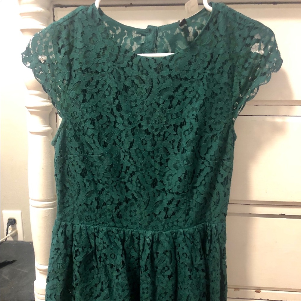 Green Lace Holiday Dress